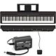 Piano Digital portátil 88 teclas mecanismo GHS (tamanho e peso piano) 10 Sons (incluindo sons dos pianos acústicos Yamaha), 64 notas de polifonia, Conexão USB para computadores PC e MAC, Peso 11.5Kg, Inclui porta partituras, pedal sustain e fonte bivolt,