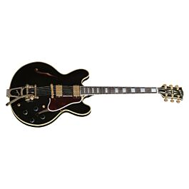 Gibson ES-355 Gold Antique Ebony - Guitarra Elétrica de Luxo