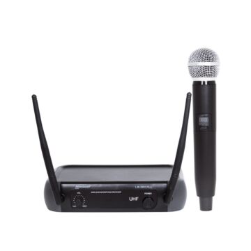 Microfone sem fio UHF Bi-Volt com 1 canal LM-58U PLL Lexsen 2