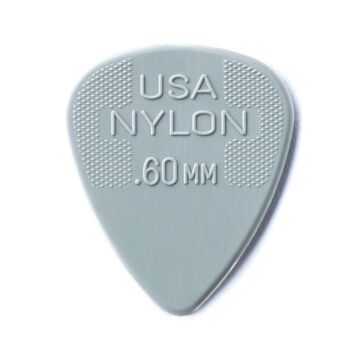 Palheta Nylon Standard 0,60mm Cinza Claro Pct C/6 44r.60 Dunlop (1980) 1