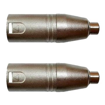 Adaptadores Rca Fêmea P/xlr 3p Macho Niq. Wc 245 Ad 02 Unidades Wireconex 1
