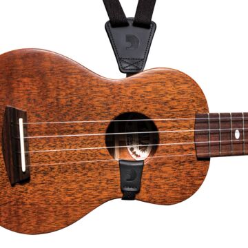 Correia Para Ukulele Eco-Comfort Preta D Addario 19UKE00 1