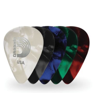 Palheta Celulóide Perolada Cores .50 Leve D Addario 1CAP2-10 1