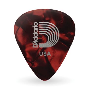 Palheta Celulóide Perolada Vermelha Média D Addario 1CRP4-10 1