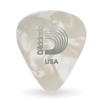 Palheta Celulóide Branca Perolada Média D Addario 1CWP4-10 1
