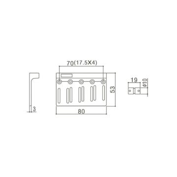Ponte Para Baixo De 4 Cordas Dourada Gotoh 201B-4 GG