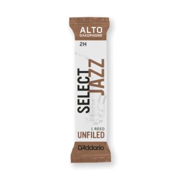 Palheta Sax Alto 2H Unfiled (Unidade) D Addario Select Jazz modelo 25/RRS01ASX2H-B25