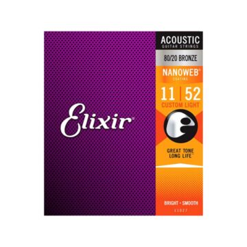 Cordas 011 Custom Light 80/20 Violão Aço Elixir 1