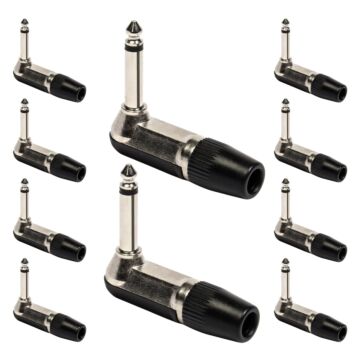 Conector P10 Macho Linha Mono Metal 90 Graus Storm 1