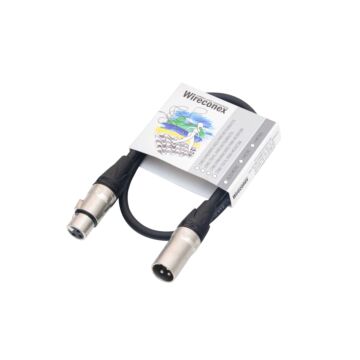 Cabo De Microfone Pro Balanceado Emborrachado Xlr Xlr 0,40 Cm Mpbe-0,40 Wireconex 1