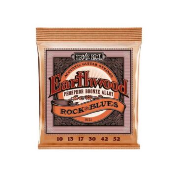 Encordoamento 010"-052" P/violão Aço Earthwood Rock And Blues Phosphor Bronze Ernie Ball P02151 1