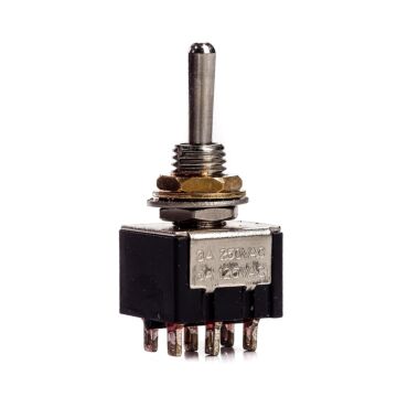 Chave Seletora Mini 2 Posições Toogle Dourada Spirit M203-GD 1