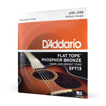 Encordoamento Violão Aço Resonator D Addario Flat Tops EFT13 1