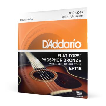 Encordoamento Violão Aço 10-47 D Addario Flat Tops EFT15 1