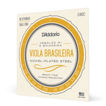Encordoamento Viola Brasileira D Addario Nickel-Plated EJ82C 1