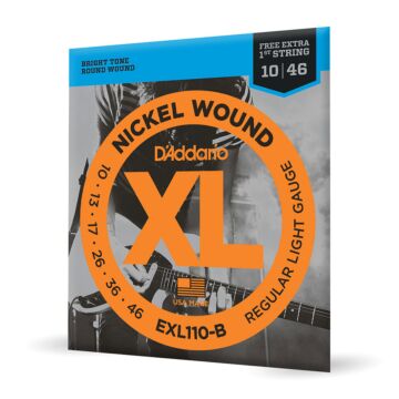 Encordoamento Guitarra 10-46 Corda Extra D Addario EXL110-B 1
