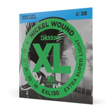 Encordoamento Guitarra 08-38 D Addario XL Nickel EXL130 1