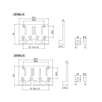 Ponte Para Baixo De 5 Cordas Grafite Gotoh J510SJ-5 CK 1
