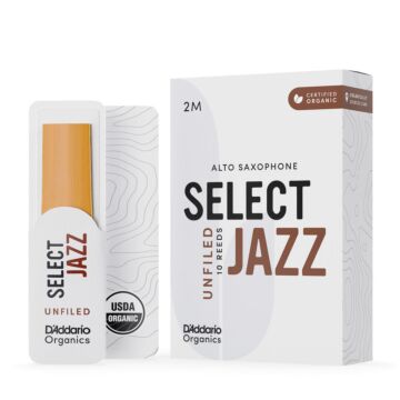 Palheta Sax Alto 2M (10 Peças) DAddario Organic Select Jazz 1