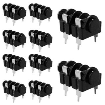 Wc 344 Conector P10  Mono   Femea Painel Ts Wireconex 10 Unidades 1