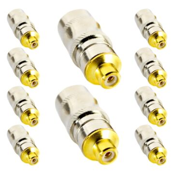 Conector Rca Fêmea Metal Gold Storm 10 Unidades 1