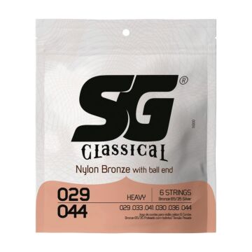 Encordoamento P/violão Nylon Bronze 65/35 Prata C/bolinha Tensão Alta Sg 0.029 1
