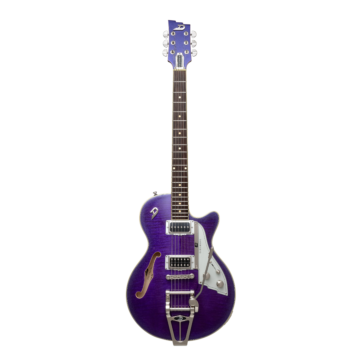 Guitarra Duesenberg Starplayer TV Semi-acustica Galaxy Purple Burst com Case