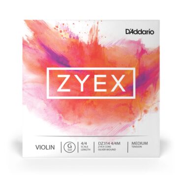Corda Avulsa Para Violino SOL D Addario Zyex DZ314 4/4M