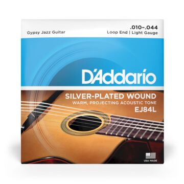 Encordoamento Violão Aço .010 D Addario Silver-Plated EJ84L