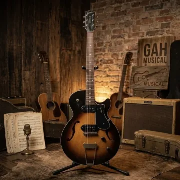 Godin Montreal Premiere HG Guitarra Semi-Acústica SunBurst com Bigsby - Vista Frontal