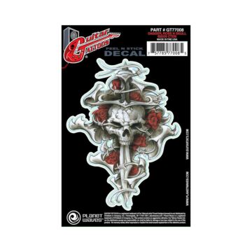 Adesivo Guitarra Dagger Rose Skull Tattoo D Addario GT77008