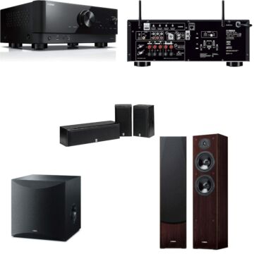 Sistema Home Theater Yamaha 5.1 - Receiver RX-V4A 8K + Torres NS-F51 + Kit NS-P60 + Subwoofer NS-SW100 - Usado