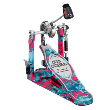 Pedal Simples Edição Limitada 50 Anos Coral Swirl Tama Iron Cobra 900 Rolling Glide 50th Anniversary HP900RMCS