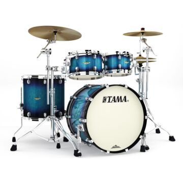 Bateria Shell Pack (4 tambores) Bumbo 22 (Molten Electric Blue Burst) Tama Starclassic Maple MA42TZS-MEB