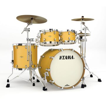 Bateria Shell Pack (4 tambores) Bumbo 22 (Dourado Acetinado Satin Aztec Gold Metallic) Tama Starclassic Maple MA42TZS-SAM