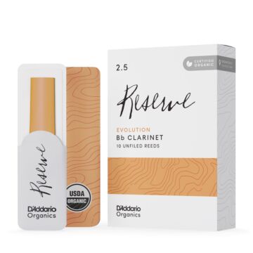Palheta Clarineta 2.5 (10) DAddario OrganicReserveEvolution