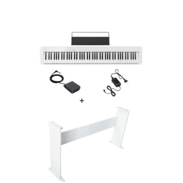Piano Digital Casio Privia PX-S1100-Instrumento + suporte Opus-Branco