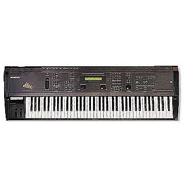Teclado Ensoniq MR-76 com 76 teclas sensíveis ao toque.