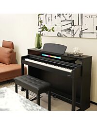 Piano Digital Bulara Hailun H305 Preto | Teclado VPAS-IV 3 Sensores e Afinação Vocal IA