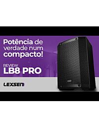 Caixa amplificada Lexsen LB8 Pro 480W com bateria e mesa