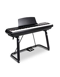 P60 Pearl River Piano Digital Preto com estante U e pedal Triplo Bivolt