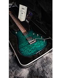 Guitarra Ernie Ball Music Man JP15 BFR Green Tiger Eye + Piezo - Usada