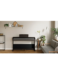 Com uma ação de piano ponderada de 88 teclas, o teclado GHS (Graded Hammer Standard) reproduz o toque de um piano acústico, desde uma sensação naturalmente pesada na faixa inferior até um toque mais leve nas oitavas superiores.-Yamaha Arius YDP-105 | Pian