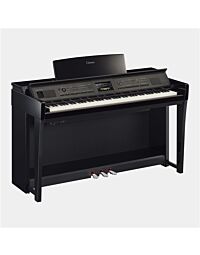 Piano digital vertical com 1.315 voices, 49 Drums/SFX kits, 480 XG voices e 675 ritmos. Vem também com sons dos lendários pianos Yamaha CFX e Bösendorfer Imperial. Tela colorida de LCD Touchscreen de 7", Teclas GrandTouch&trade; em madeira (apenas brancas
