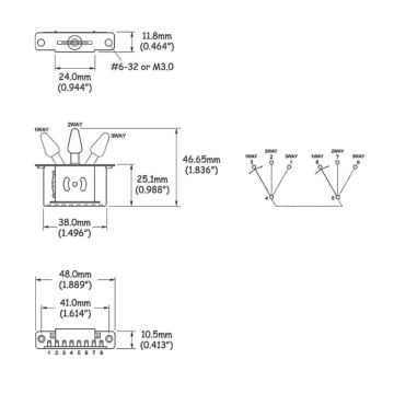 Comprar Chave Seletora De 3 Posições Spirit CST3-NON #6-32-CR/WH - 1