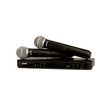 Sistema sem fio 2 microfones de mao BLX288BR/PG58-J10 Shure 1