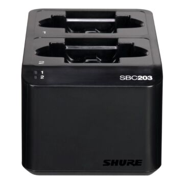 Carregador duplo Shure SBC203-BR para bateria de ion litio 1