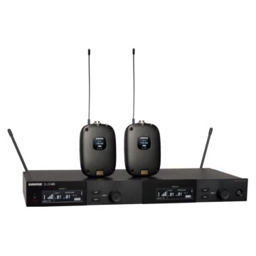 Microfone sem fio Shure SLXD14D-G58 duplo com dois bodypack 1