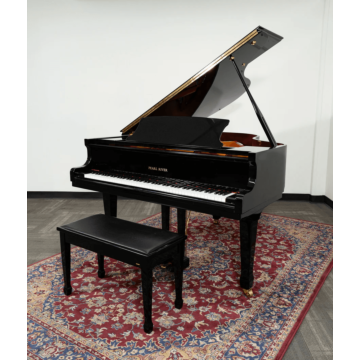 Comprar GP160 Pearl River Baby Grand Piano Cauda em Preto Acetinado com Banqueta| Teclacenter - 1