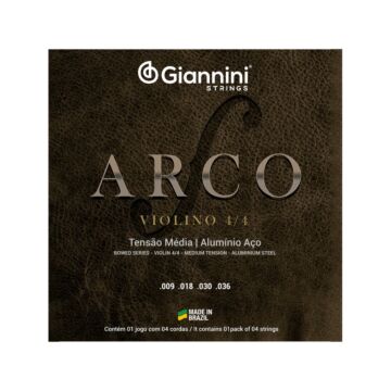 Encordoamento Giannini P/violino Aluminio Média Geavva 1